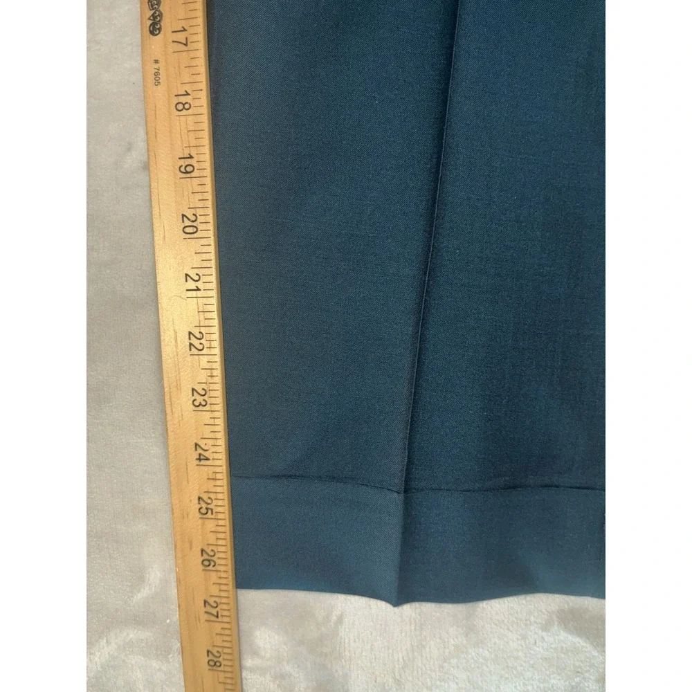 Gucci Uniform‎ Suit Men's 44 Green Wool Mohair Double Breasted *altered, flaw